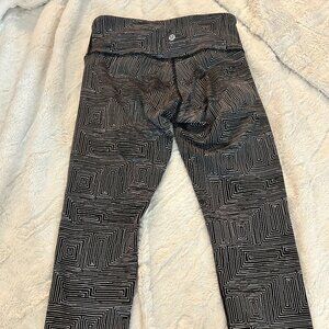 Lululemon Wunder Under Crop III Maze Jacquard Leggings Size 4
